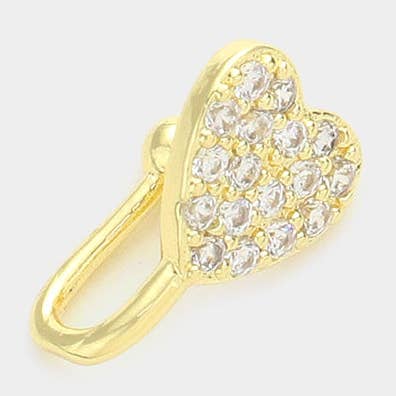 Stone Embellished Heart Nose Clip for wholesale by Madeline Love