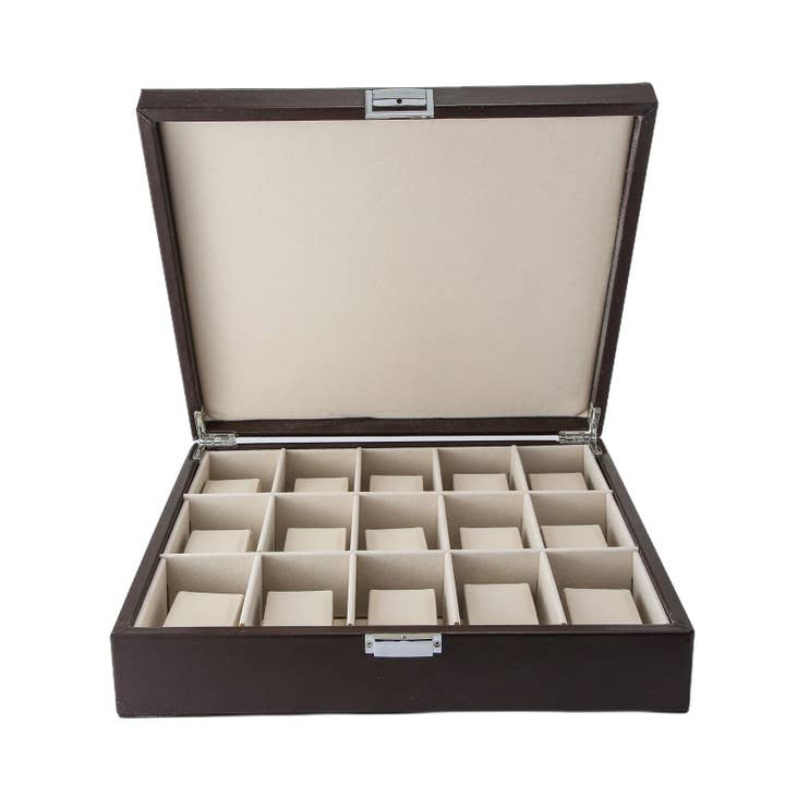 Brillendoos bruin large voor wholesale door Emilie collection