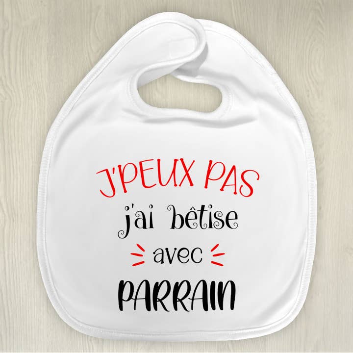 Customizable baby bib I can't I'm stupid for wholesale by Tendance Cadeau
