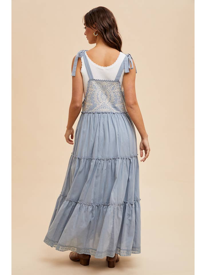 In Loom - Wholesale Dress - Women's - EMBROIDERED APRON DRESS