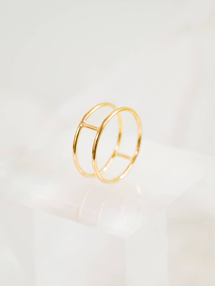 Cage Ring, 14K Gold Fill for wholesale by Hannah Naomi