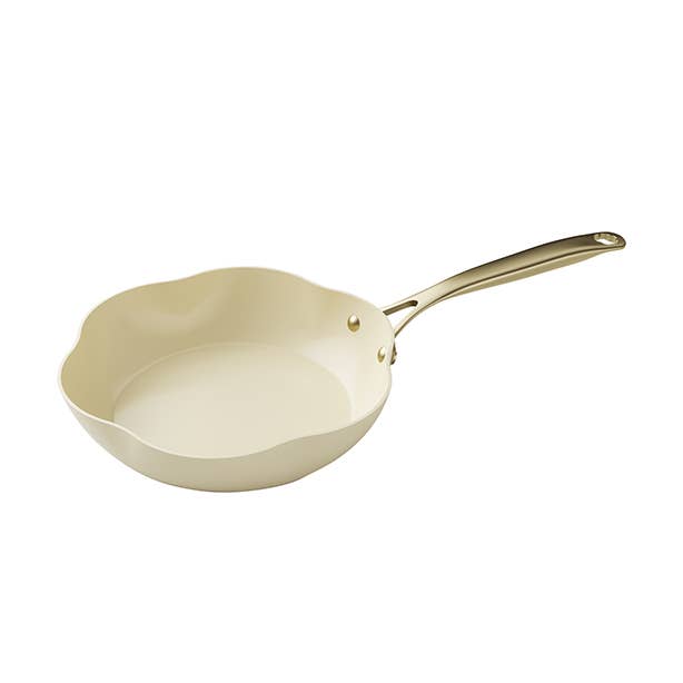 Menastyl - Wholesale Pan - Dahlia pan 26cm in recycled aluminum beige0