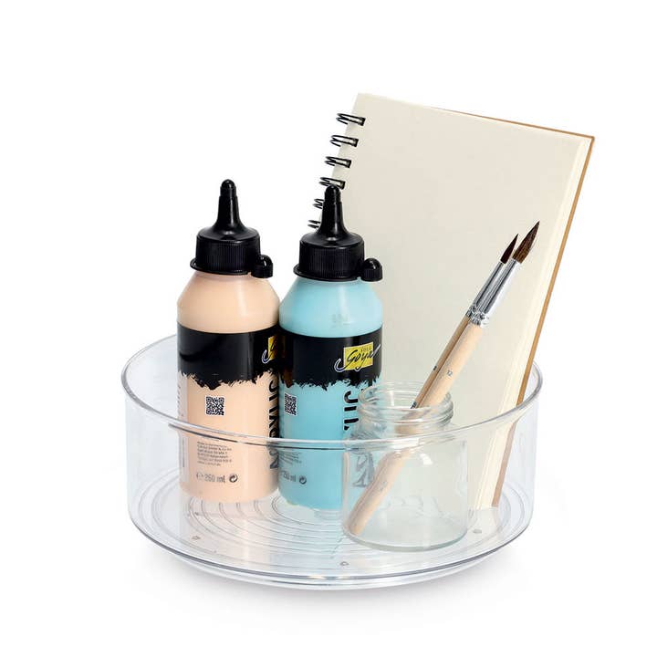 transparent Rotating organizer, plastic for wholesale on Faire1