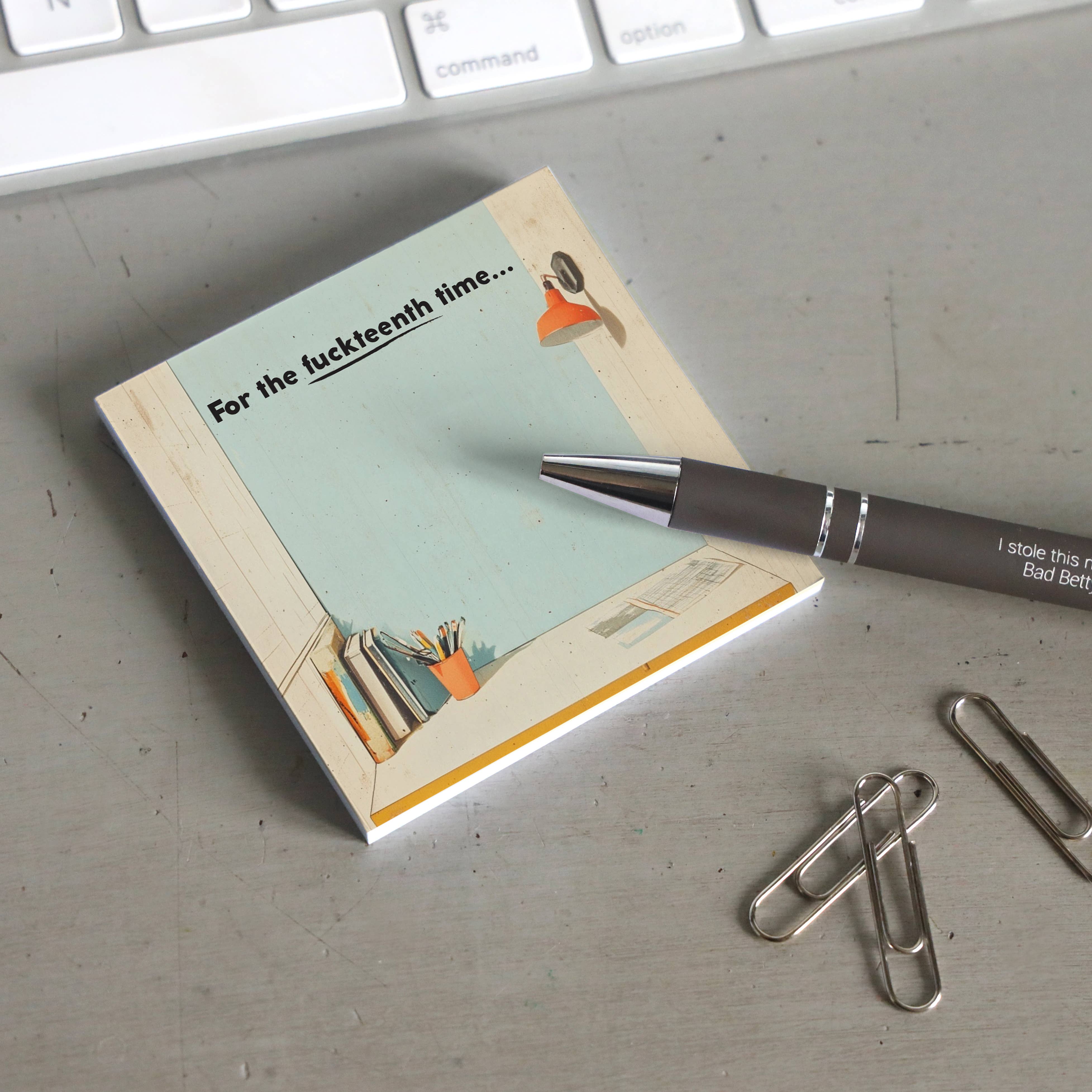 Bad Betty Greeting Co. - Wholesale Sticky Notes - For the Fuckteenth Time - Funny Sarcastic Sticky Note Pad1