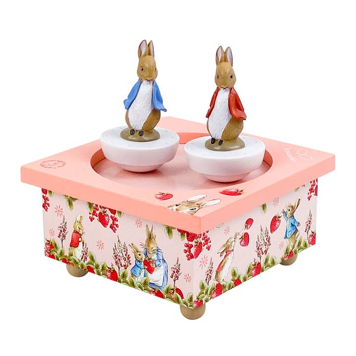 TROUSSELIER SAS - Wholesale Music Box - Kids & Baby - Dancing Peter Rabbit© Music Box Strawberries - Easter