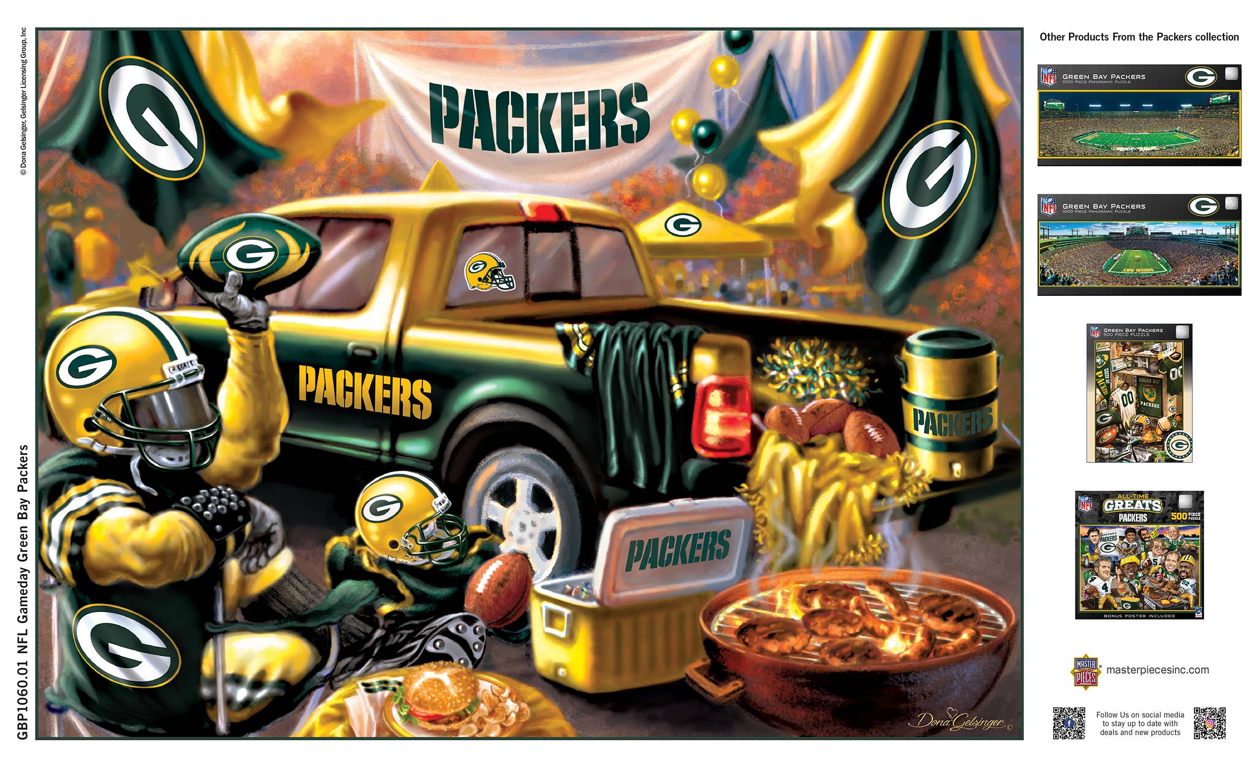 Masterpieces Puzzles - Wholesale Puzzle - Adult - Green Bay Packers - Gameday 1000 Piece Puzzle3