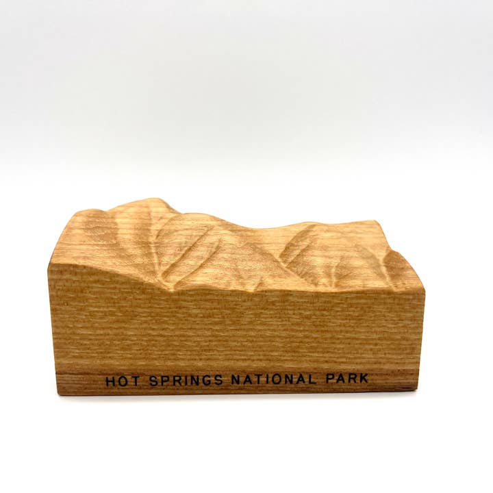 Sculpture topographique en bois du parc national de Hot Springs pour la vente par mosey design