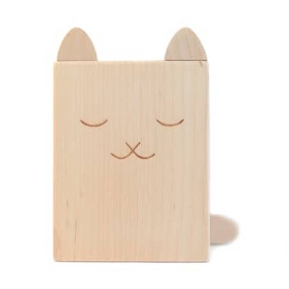 Portapenne a forma di gatto in legno di ontano per la vendita all'ingrosso da parte di Briki Vroom Vroom