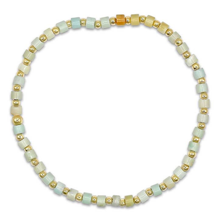 Pulsera de Piedras Preciosas de Colores | Joyería Rellenada de Oro | Apilable para venta al por mayor de Camilla Limón