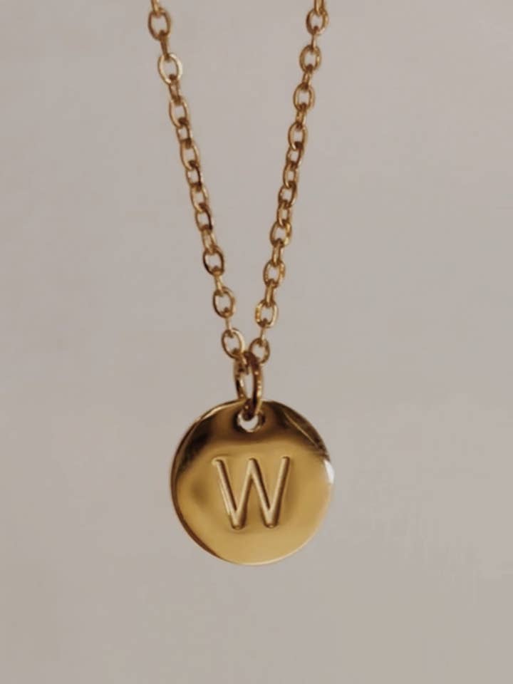 Letter Pendant Necklace for wholesale by Olive Branch Jewelry & Co.