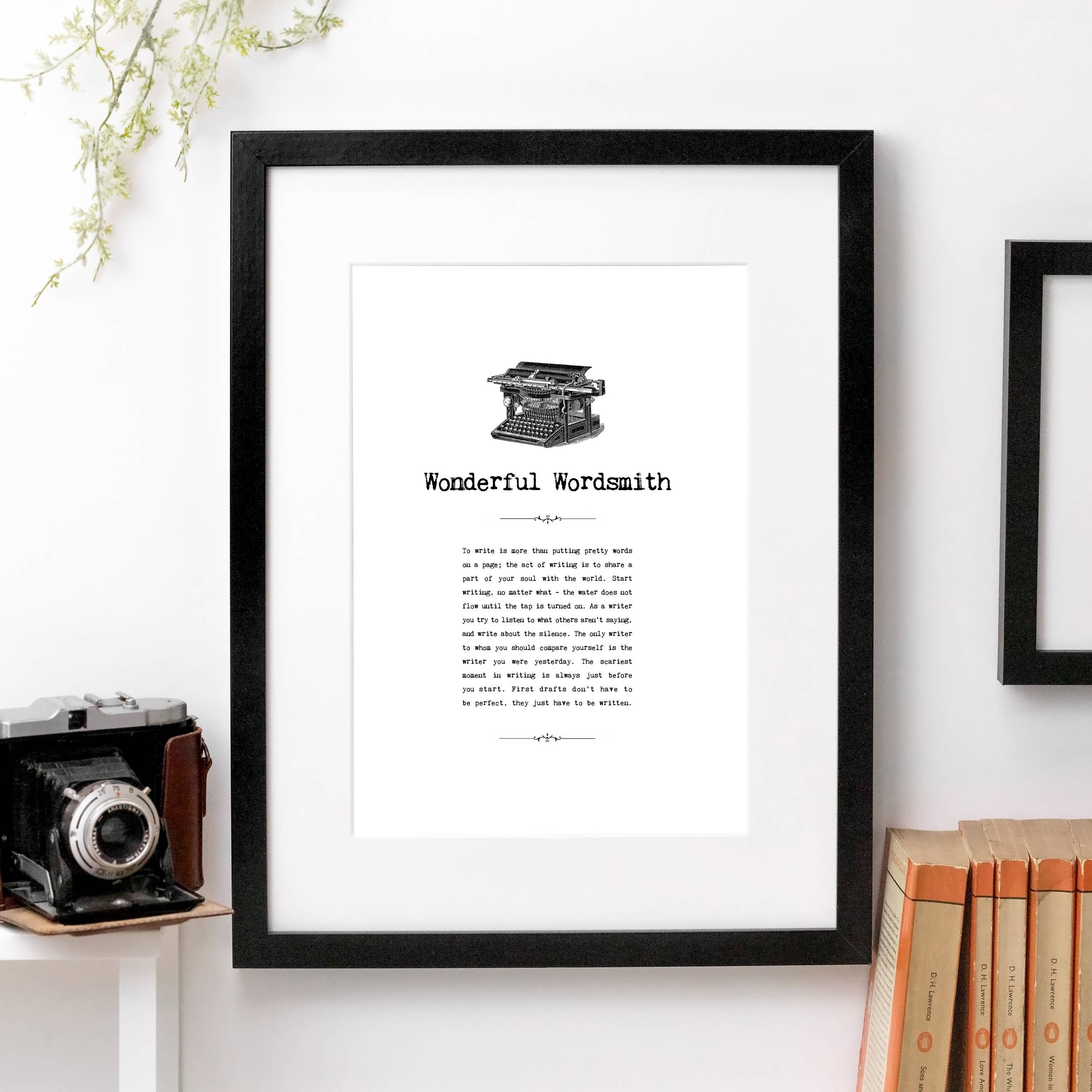 Coulson Macleod (U.S. Duties Paid) - Wholesale Art Print - Bookshop 'Vintage Words' A4 Unframed Prints with POS3