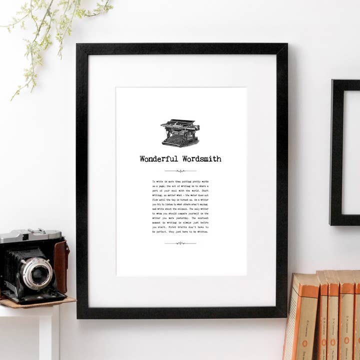 Coulson Macleod (U.S. Duties Paid) - Wholesale Art Print - Bookshop 'Vintage Words' A4 Unframed Prints with POS3