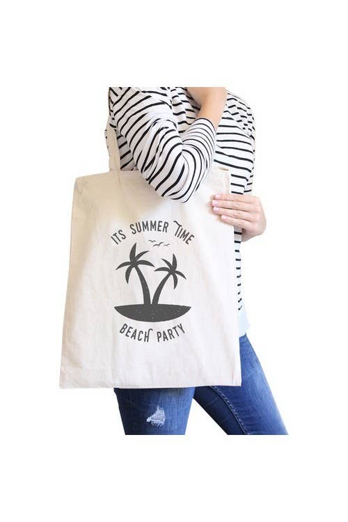365 In Love - Wholesale Tote Bag - Women's - It's Summer Time Beach Party Canvas Bag1