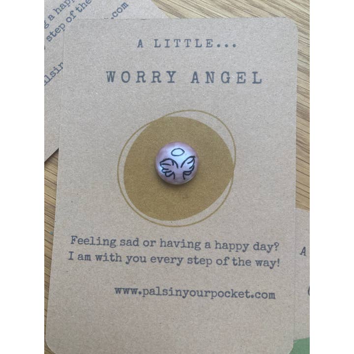 Pals in your Pocket - Wholesale Keepsake Coin/Token - Worry Angel Pebble Comfort Stone Pocket Pal Gift