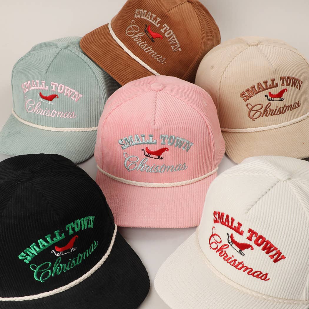 Fashion City – wholesale Trucker hat – Women’s – SMALL TOWN CHRISTMAS Corduroy Rope Trucker Hat5