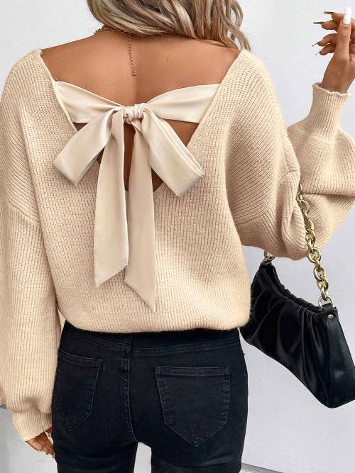 Tracie's - Venta al por mayor Jersey de punto - Mujer - Jersey con lazo en la espalda