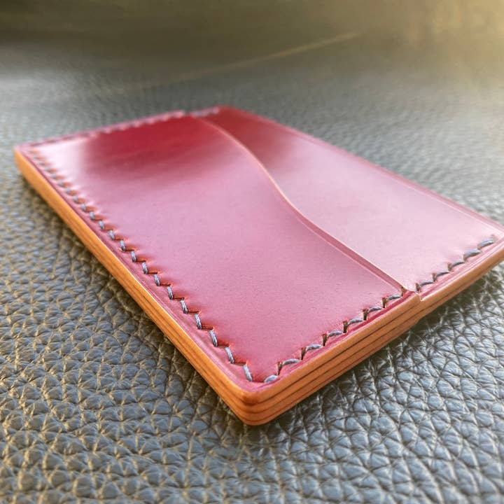 Leather Compositions – Engroshandel Kortetui - Unisex – Charterhouse Kortholder Garnet Shell Cordovan Compact Læder Kortholder