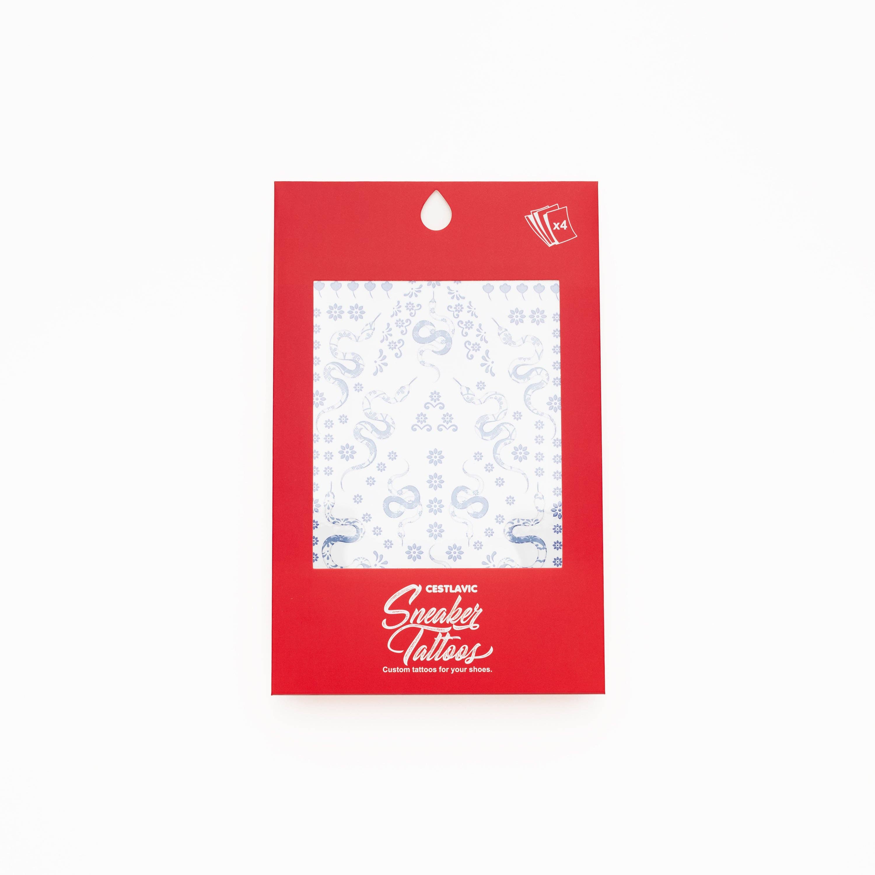 Cestlavic – Großhandel Temporäre Tattoos – Porzellan-Schlangen Sneaker-Tattoos®1