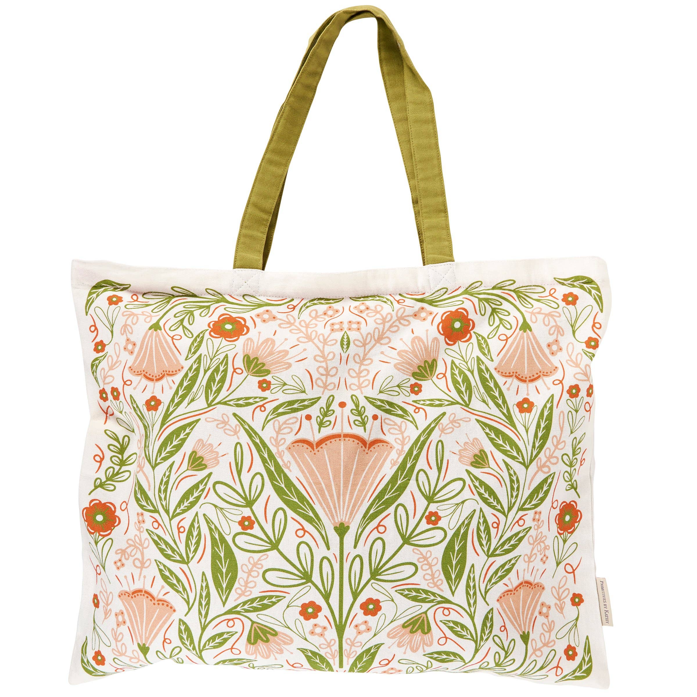 Primitives by Kathy - Wholesale Tote Bag - Unisex - Blossom Folk Art Tote0