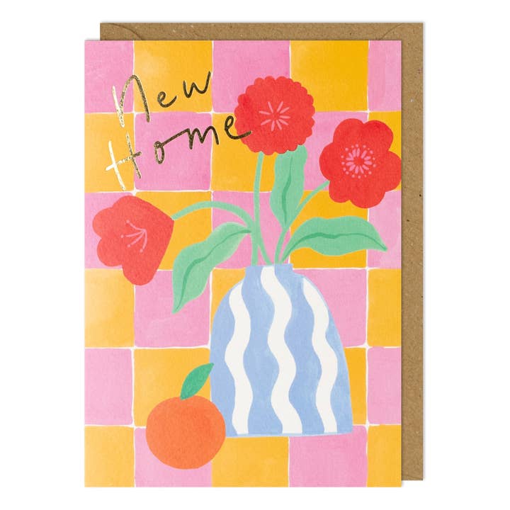 New Home Flowers Card for wholesale by Meraki Greeting Cards