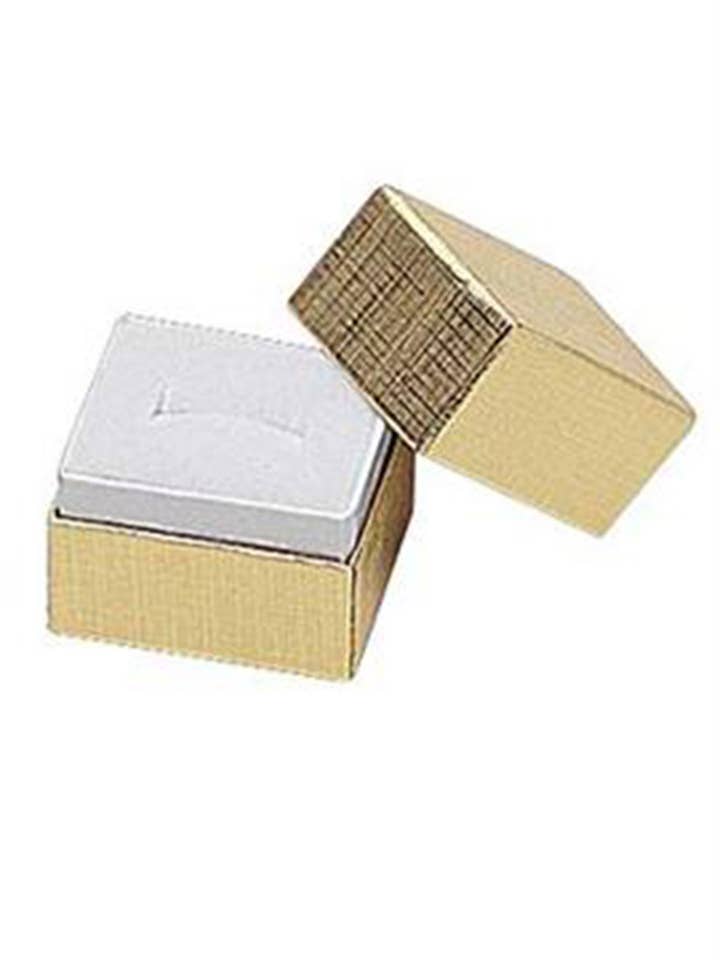 Embossed Gold Ring Boxes - Case of 100 for wholesale by Store Supply Warehouse
