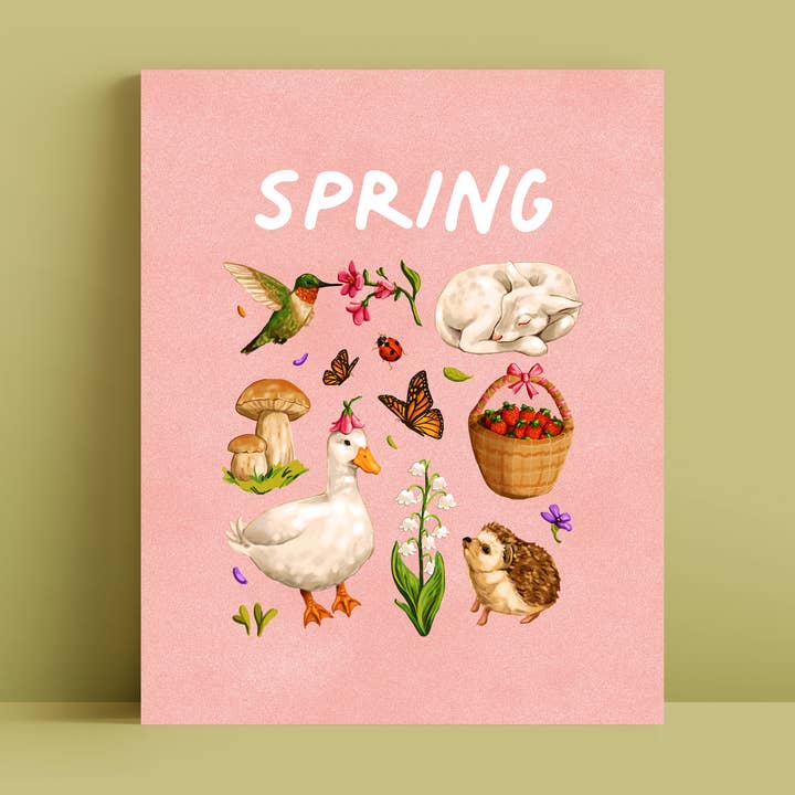 Spring Art Print | 8x10'' | Cute Cottagecore Illustration for wholesale by Doro Marcello