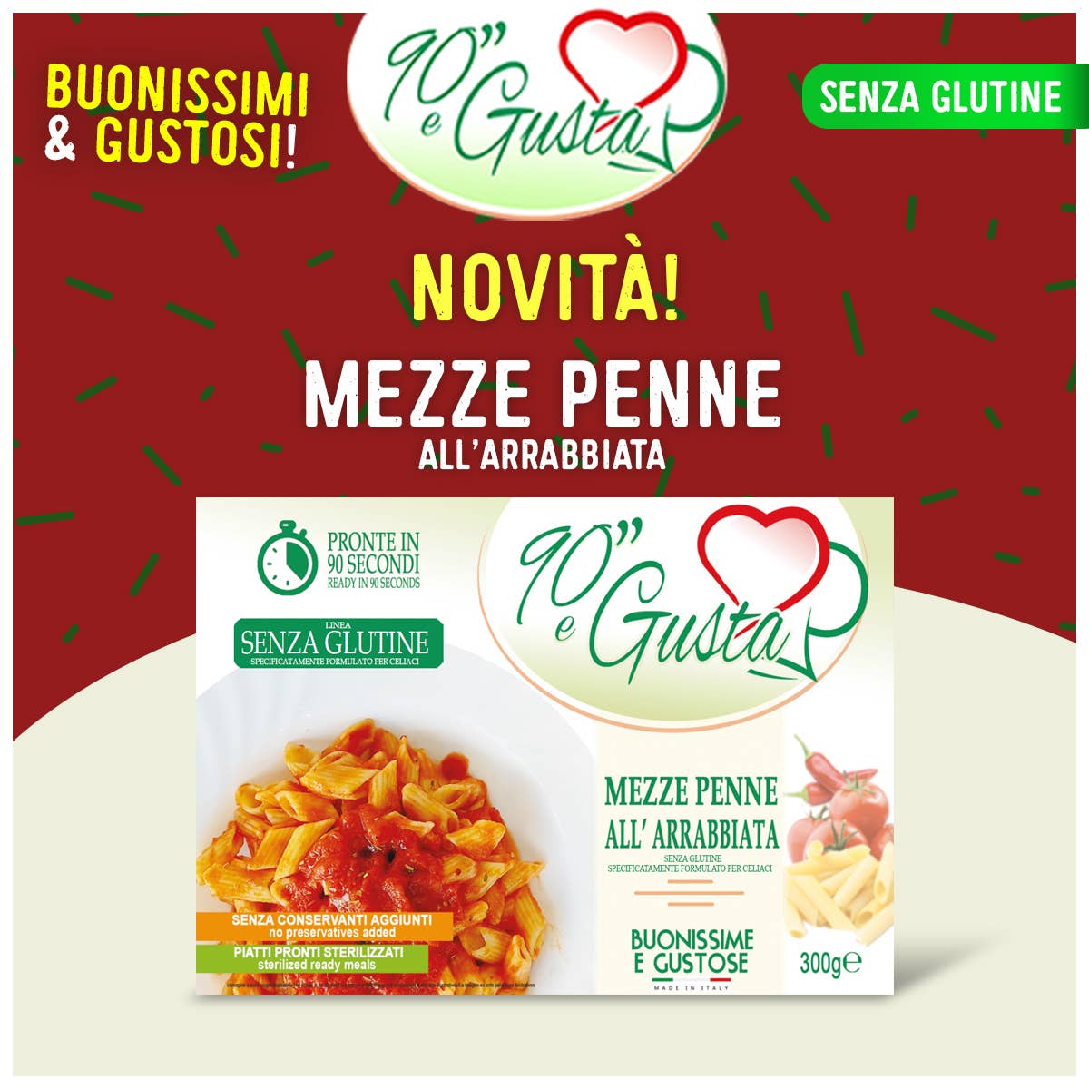 F.T.H. Food Technology Holding - Vendita all'ingrosso Pasta - Mezze penne all'arrabbiata - Senza glutine - Vegano7