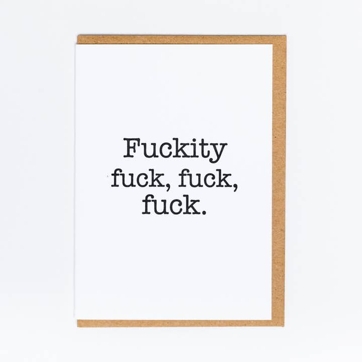 Lady Pilot Letterpress – wholesale Vardagliga hälsningskort – Fuckity hälsningskort0