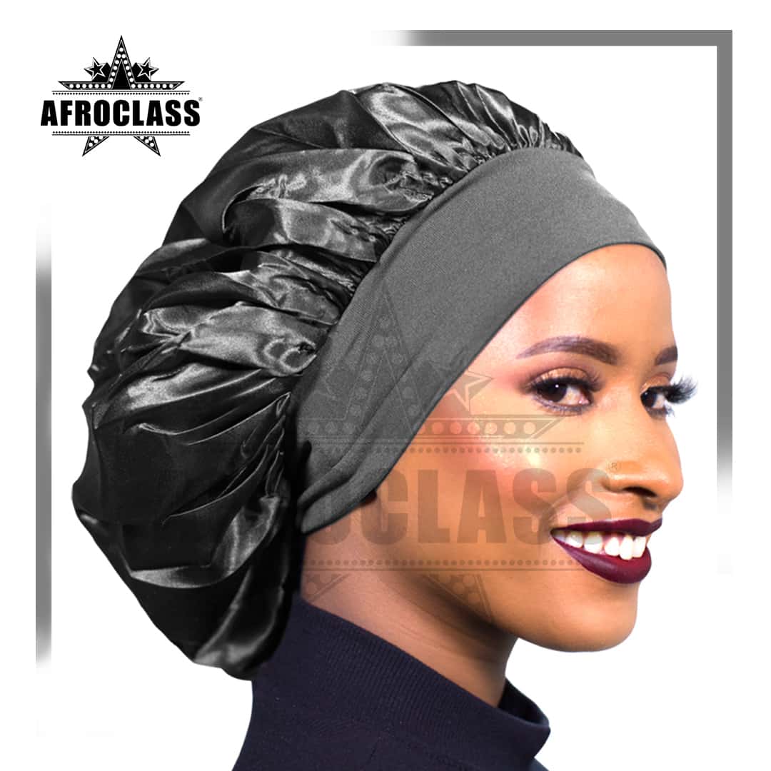 AFROCLASS – Großhandel Schlafhaube/Bonnet – Damen – Satin-Schlafhaube mit breitem Elastikband0