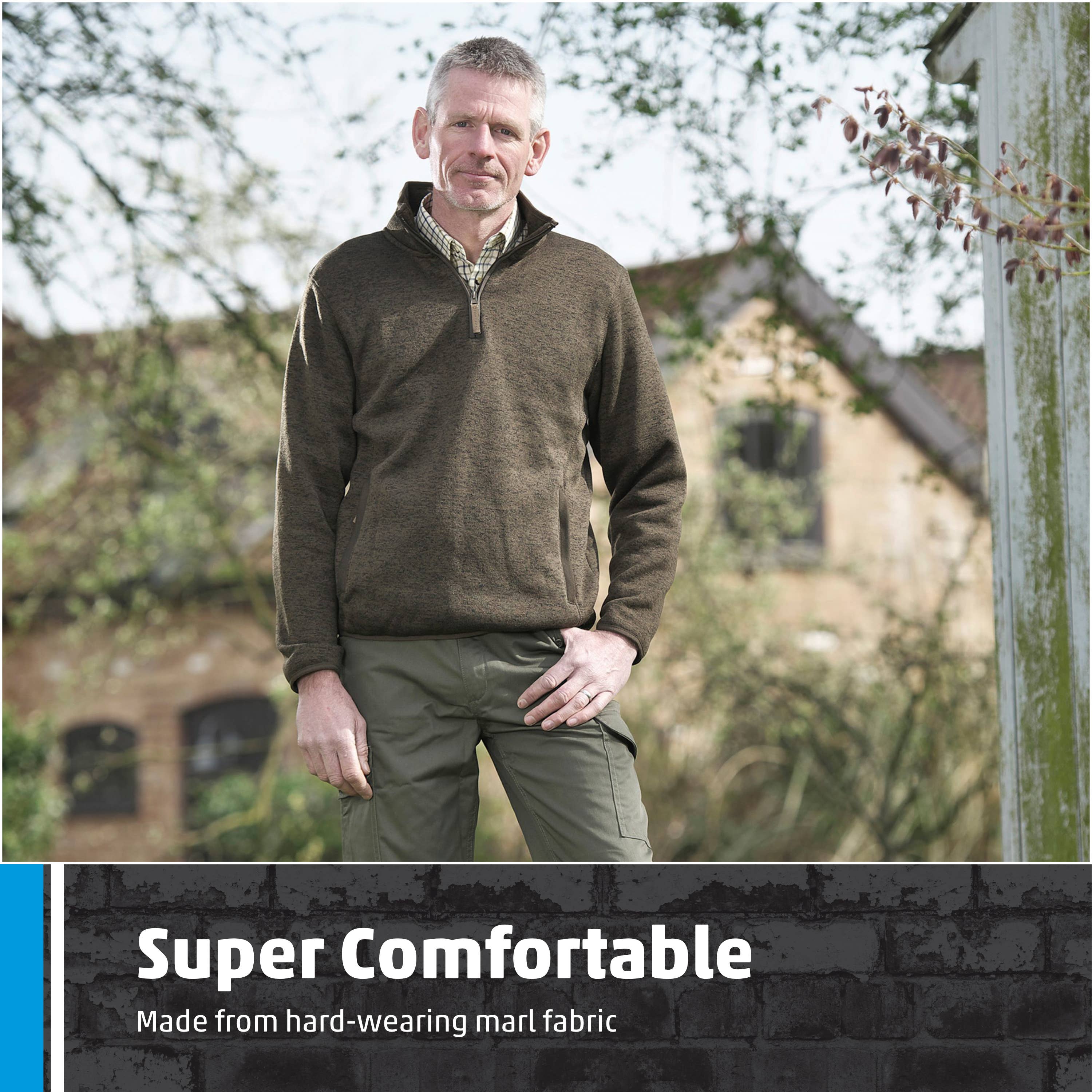 TuffStuff Workwear – Engroshandel Sweatshirt - Herre – Fort Easton pullover med fleecefor og lynlåslomme til håndvarmer4