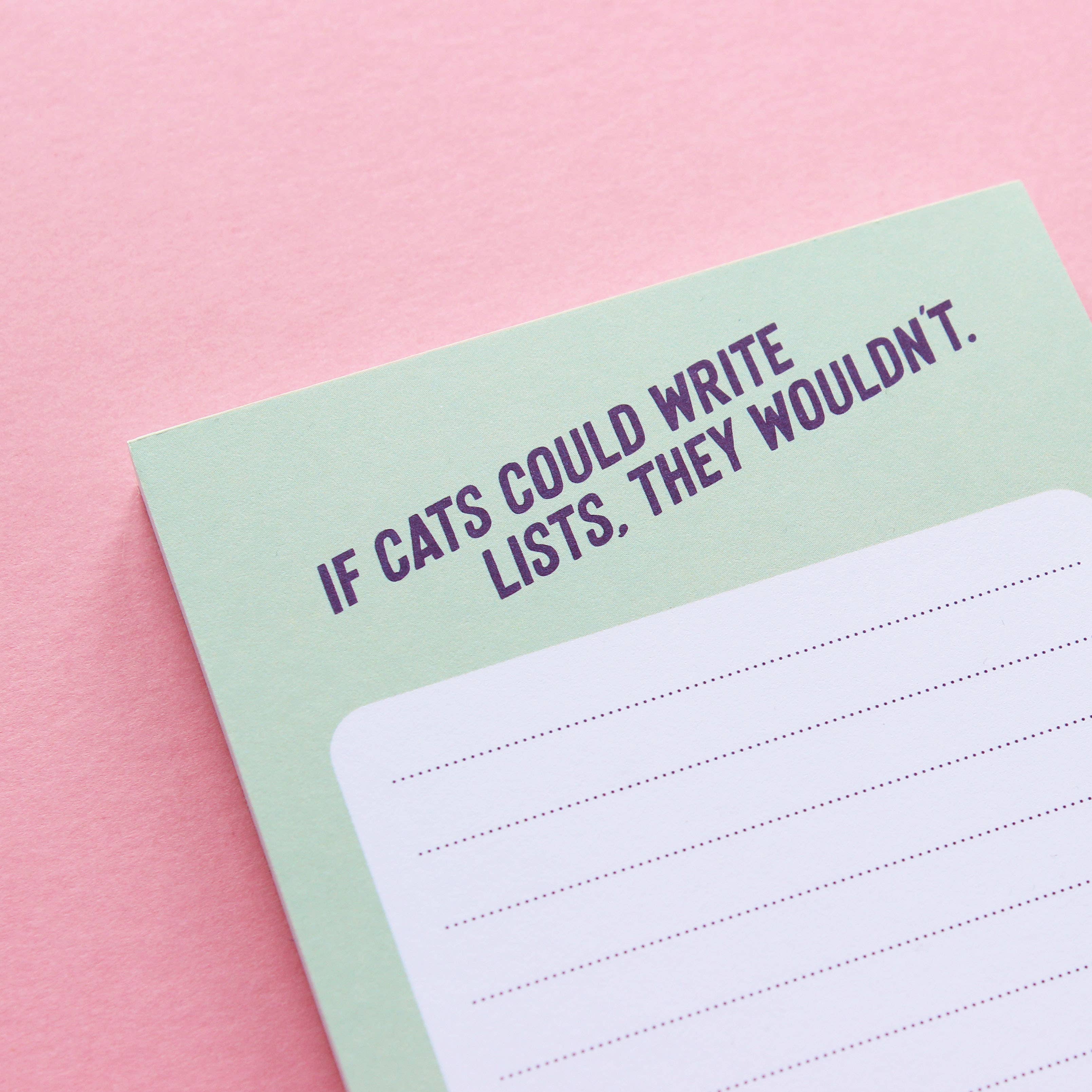Purple Tree Designs - Wholesale Notepad - If Cats Could DL Lined Notepad, 75 Tear-off Pages2