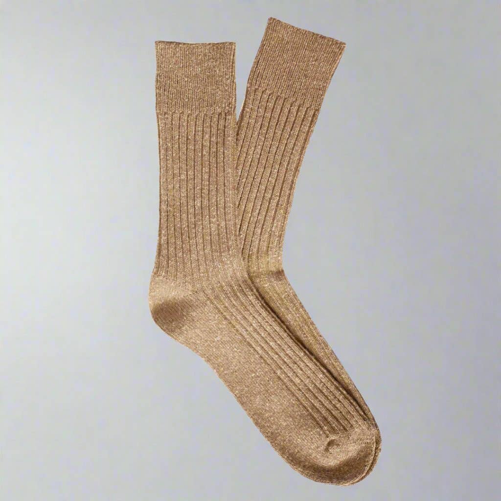 KLUE - Wholesale Socks - Unisex - KLUE Silk and Wool DUST STAR socks | Beige1