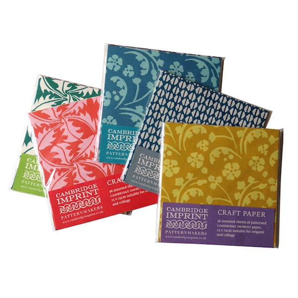 Cambridge Imprint - Wholesale Craft Supplies - Packet assorted craft paper (36 sheets)