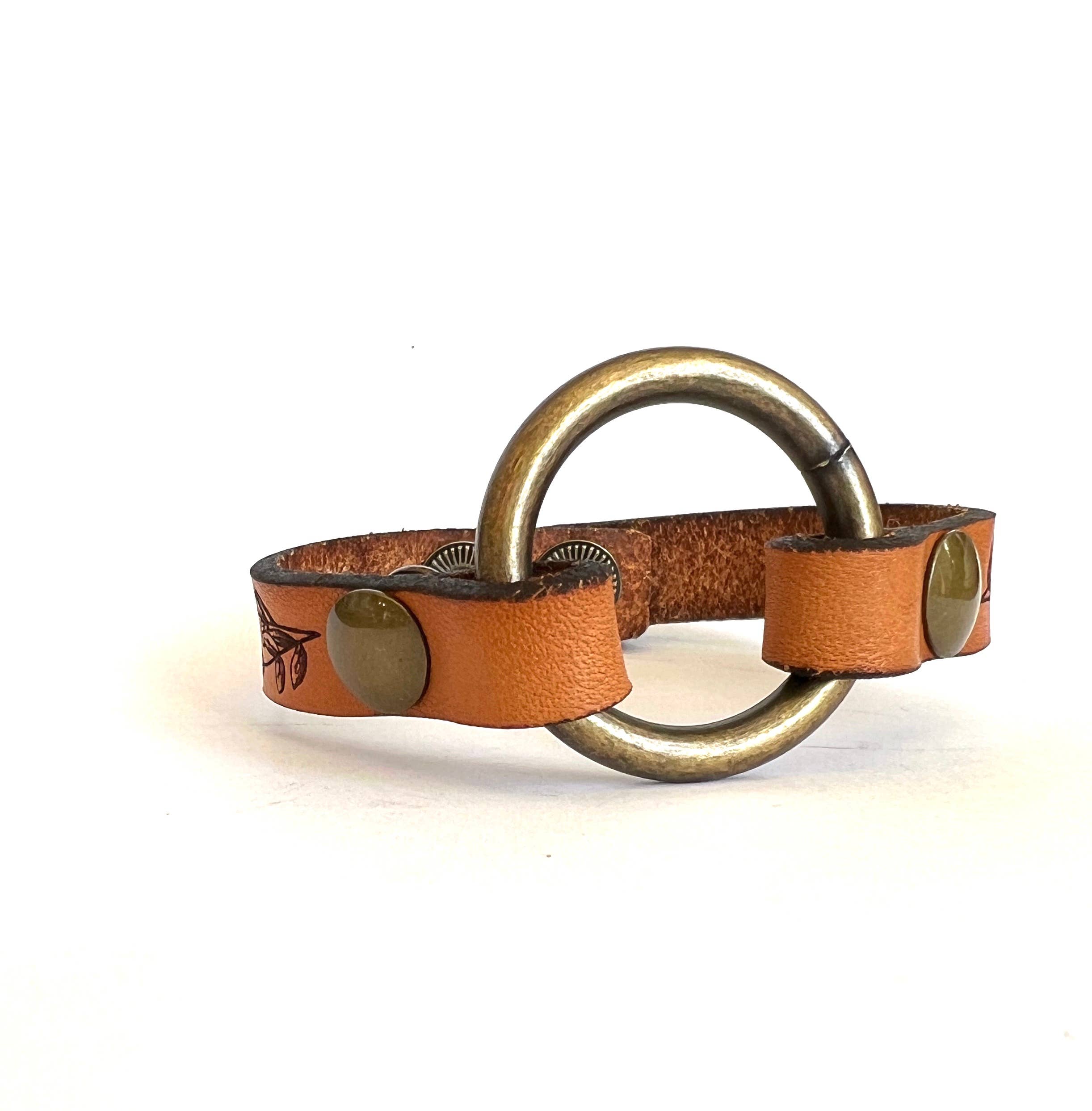 New Market Farmhouse - Wholesale Cuff Bracelet - Leather Ring Cuff - Skinny Strap with Snap1