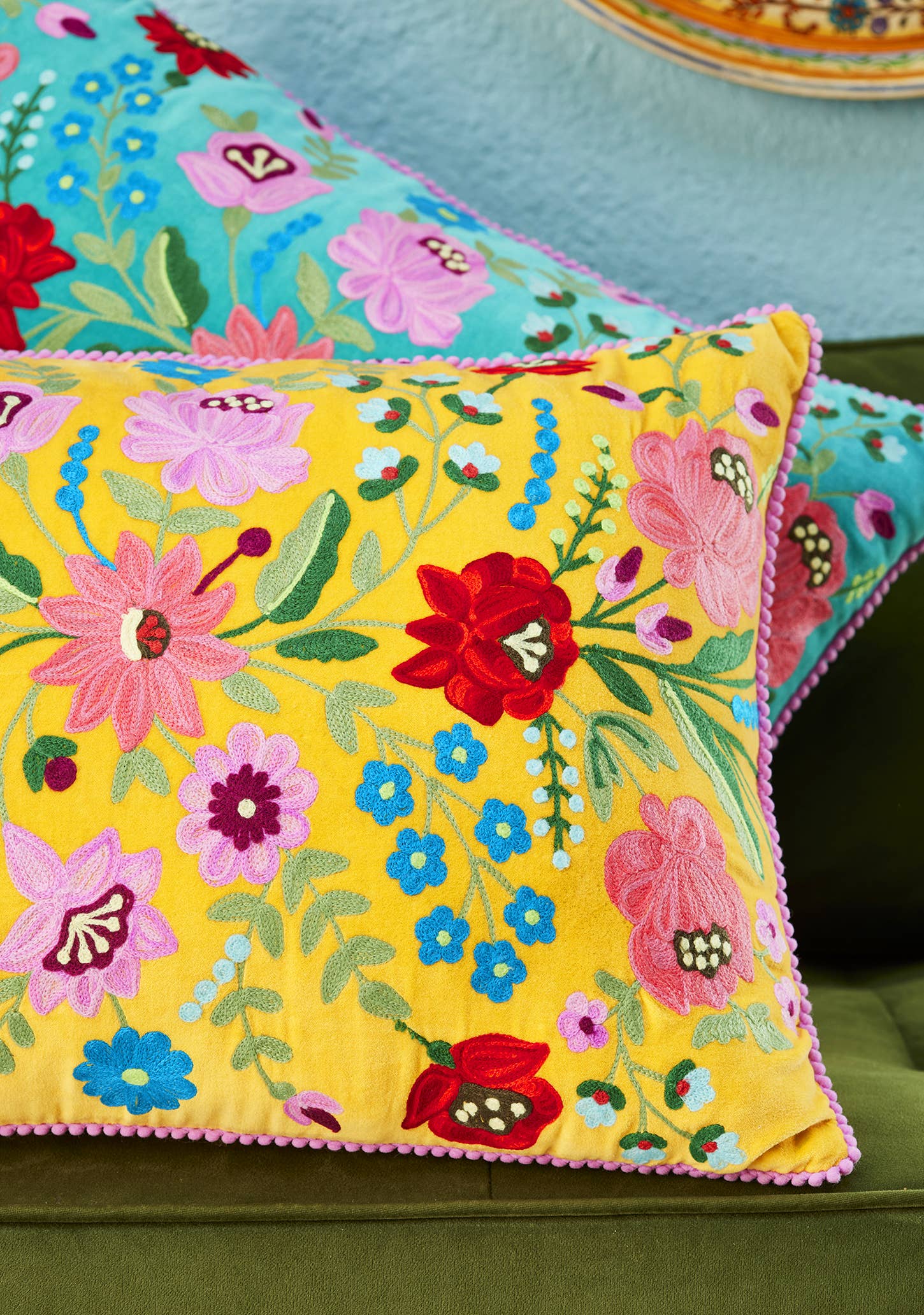 Namaste – wholesale Throw pillow cover – Rajkamal Velvet Cushion Cover3