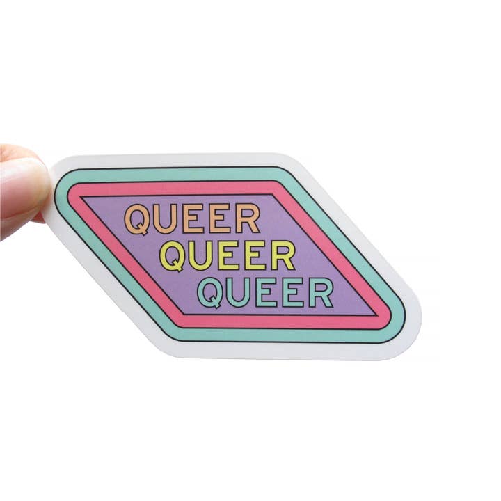 QUEER Sticker l Gay Gift l Pretty Pastels for wholesale by Word For Word Factory