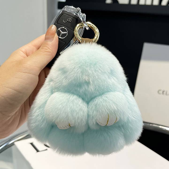 ACCITY - Wholesale Keychain - Unisex - NEW MINI CUTE PLUSH BUNNY CAR KEYCHAIN PENDANT_CWMM24485