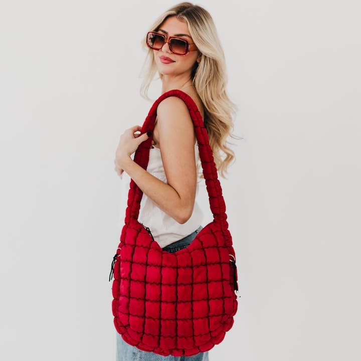 Pretty Simple - Wholesale Tote Bag - Women's - Carmen Quilted Hobo Tote Bag
