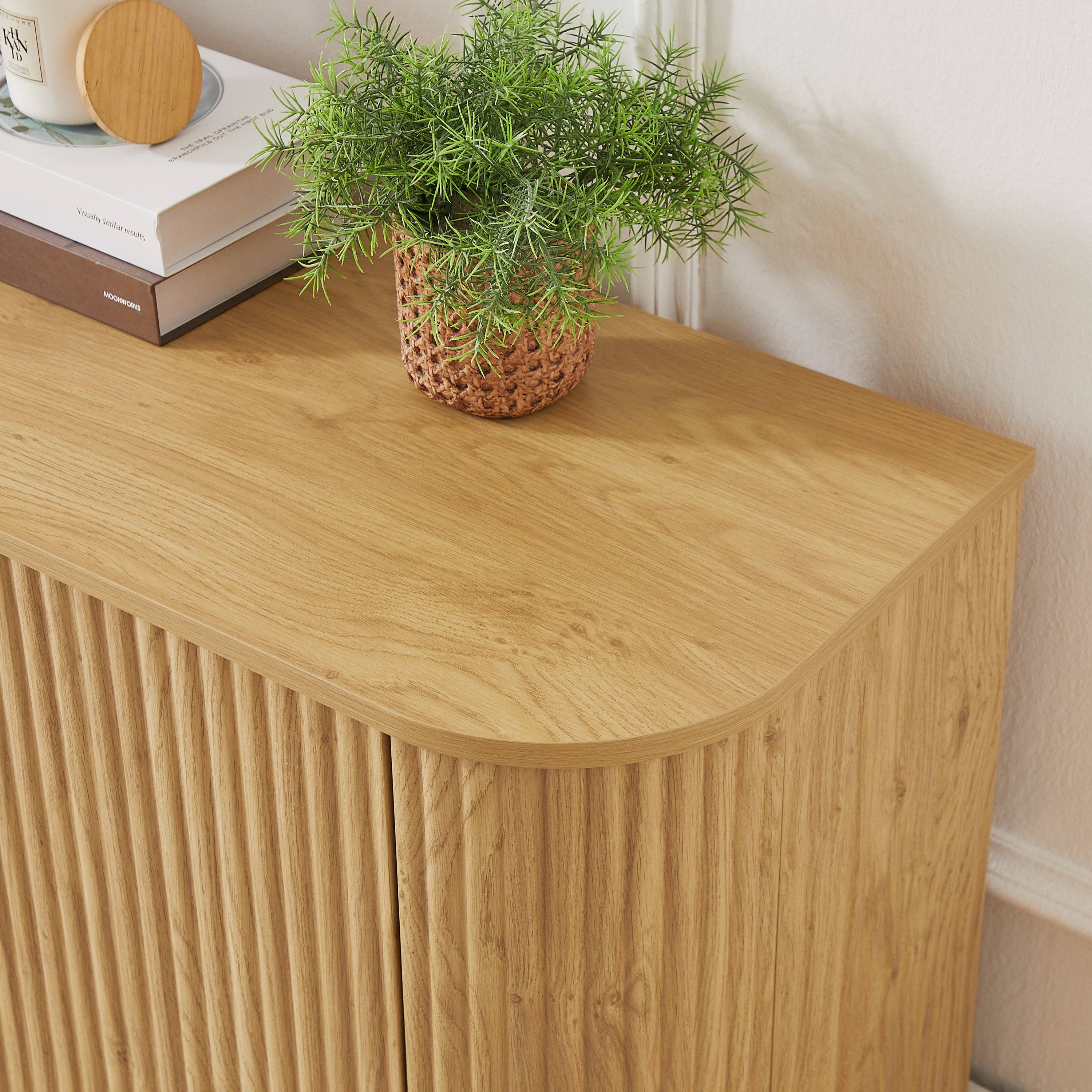 39F Inc. - Wholesale Cabinet - 64''Wave Pattern Sideboard Storage Cabinet TV Stand,3 Colors11