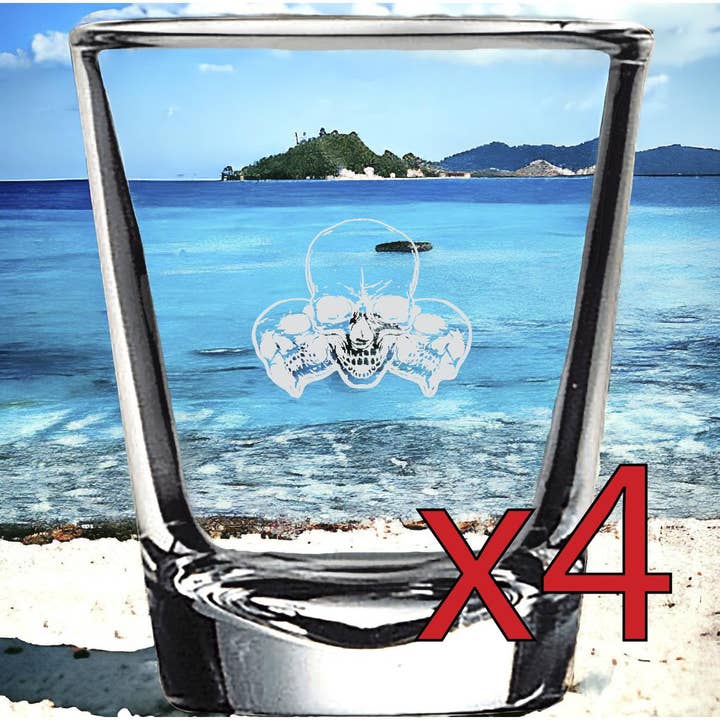 Skulls 2oz Premium Shot Glasses for Spirit Liquor Party for wholesale by Texan Customs