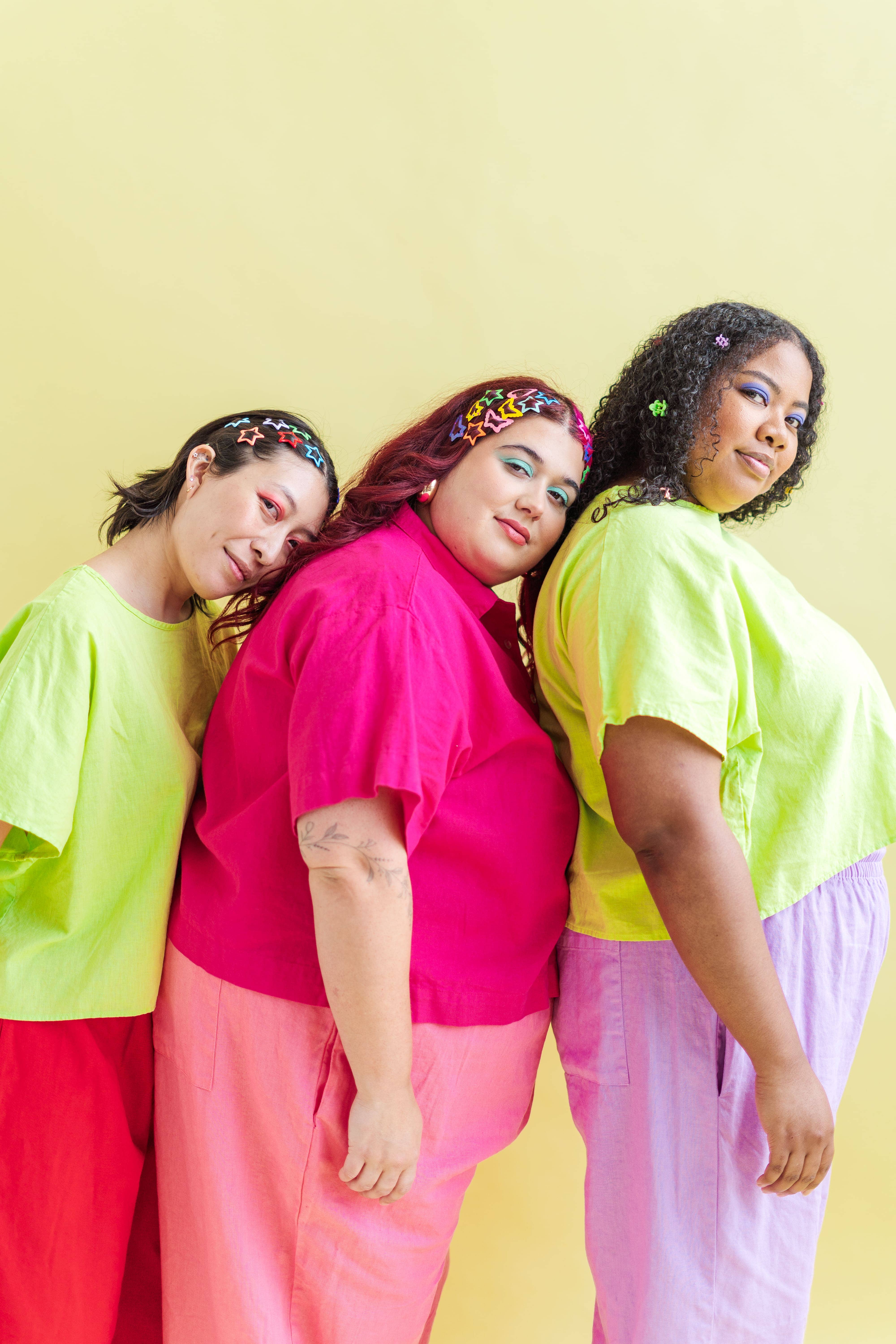 Nettle Studios - Wholesale Pants - Women's - Size Inclusive Plus Size Wide Leg Pant Bubblegum Pink Linen28