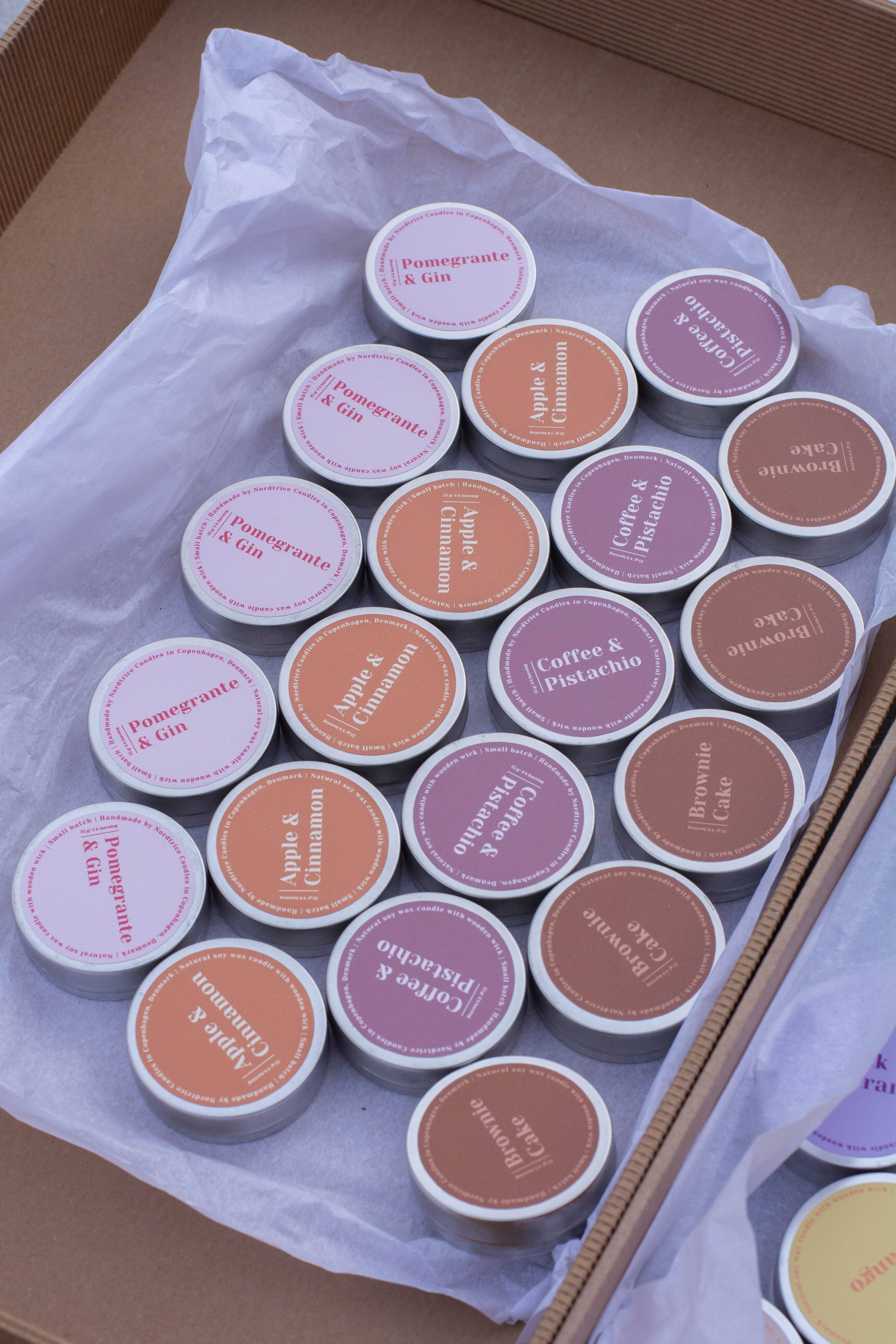 Nordtrice - Wholesale Travel candles - Mini scented soy candles, Pear and Winter Spices3