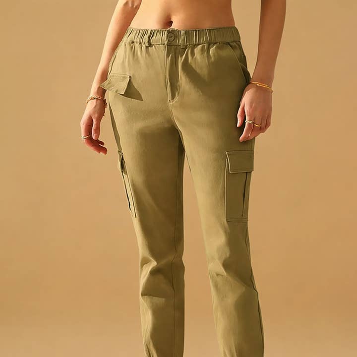 Easy Pull-On Linen Capri Shorts w/ Pockets for wholesale by ACCITY