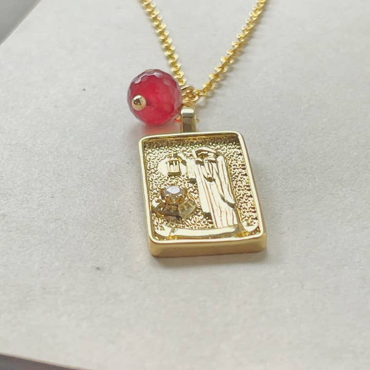 Rage Gems & Jewelry - Vendita all'ingrosso Collana con ciondolo/pendaglio - Collana con carta dei tarocchi dell'eremita