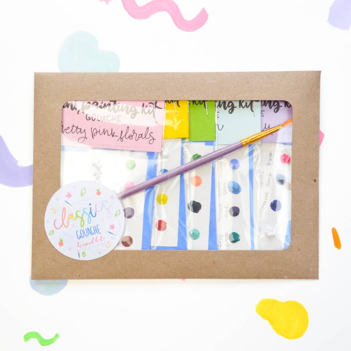 Mini Painting Kit Bundle- Gouache Classics for wholesale by Lavender Chai Co.