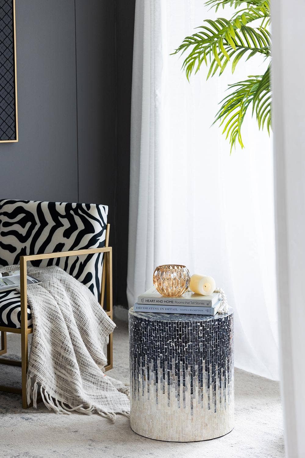 A&B Home Group Inc. - Wholesale Candle Holder - D6x4.3" Amber Candle Holder w/ Embossed Pattern - Amber9