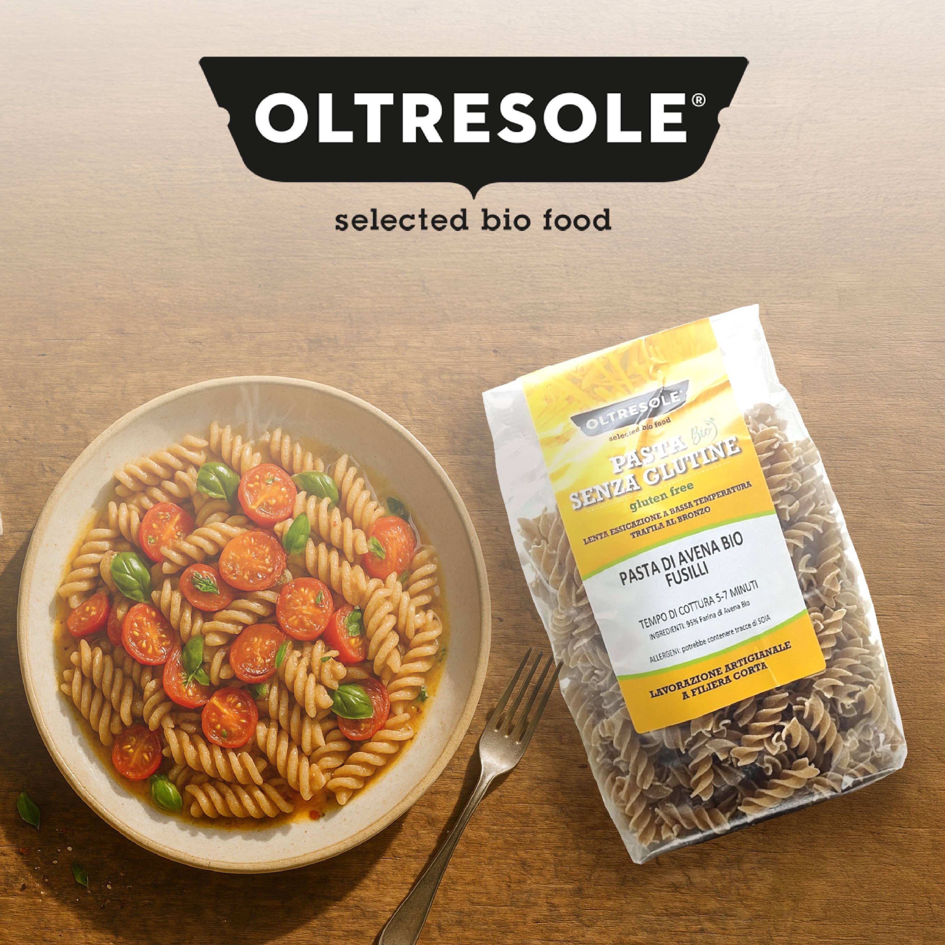 Oltresole - Wholesale Pasta - ORGANIC WHOLE GRAIN OAT PASTA FUSILLI 350 g7