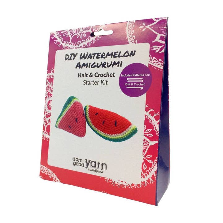 Darn Good Yarn - Vendita all'ingrosso Kit per lavoretti fai da te - Kit per uncinetto Juicy Watermelon Amigurumi