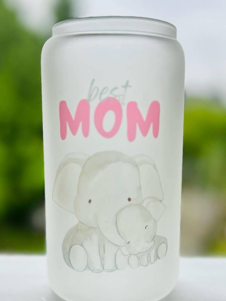 Glazen beker met deksel van bamboe voor wholesale door Planet Square