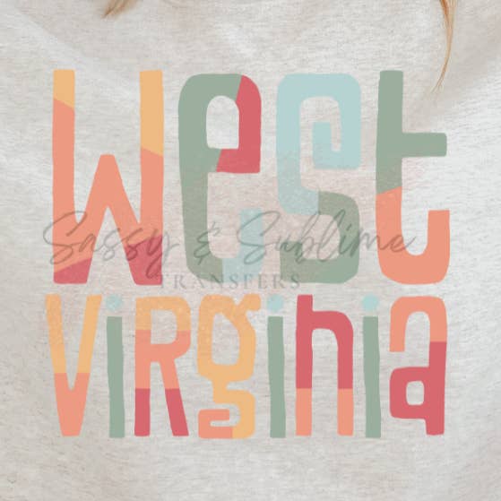WEST VIRGINIA TRANSFER for wholesale by Sassy and Sublime